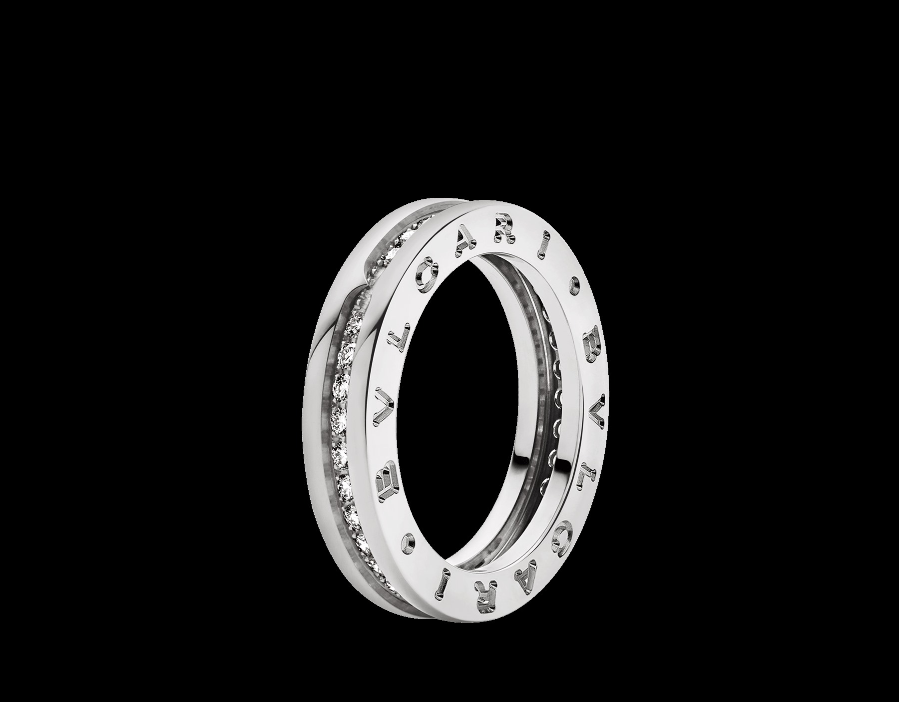 Bulgari B.zero1 Ring (White Ceramic, Silver-Tone) product image