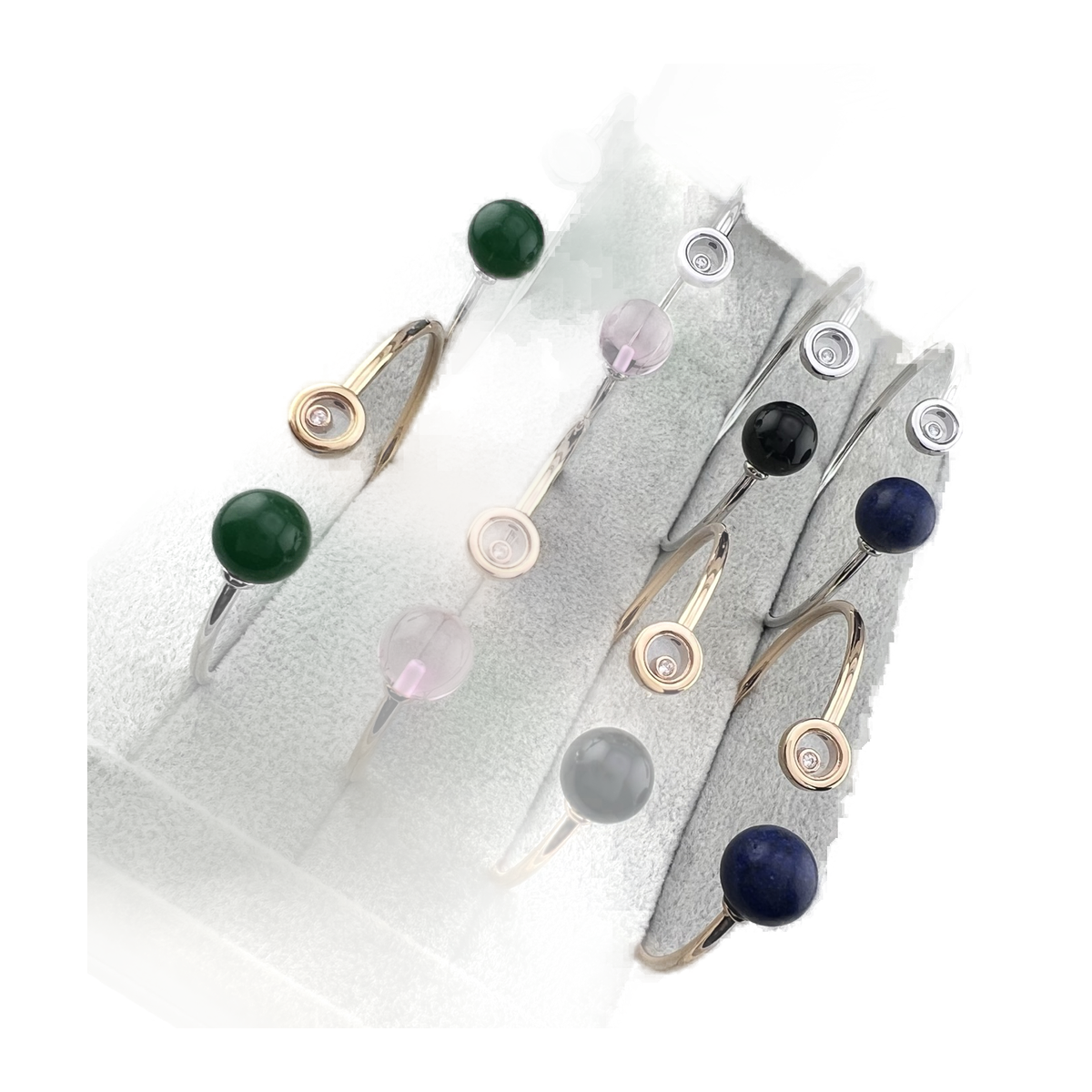 Bvlgari Colored Gemstone Double-Head Open Cuff Bracelet product image