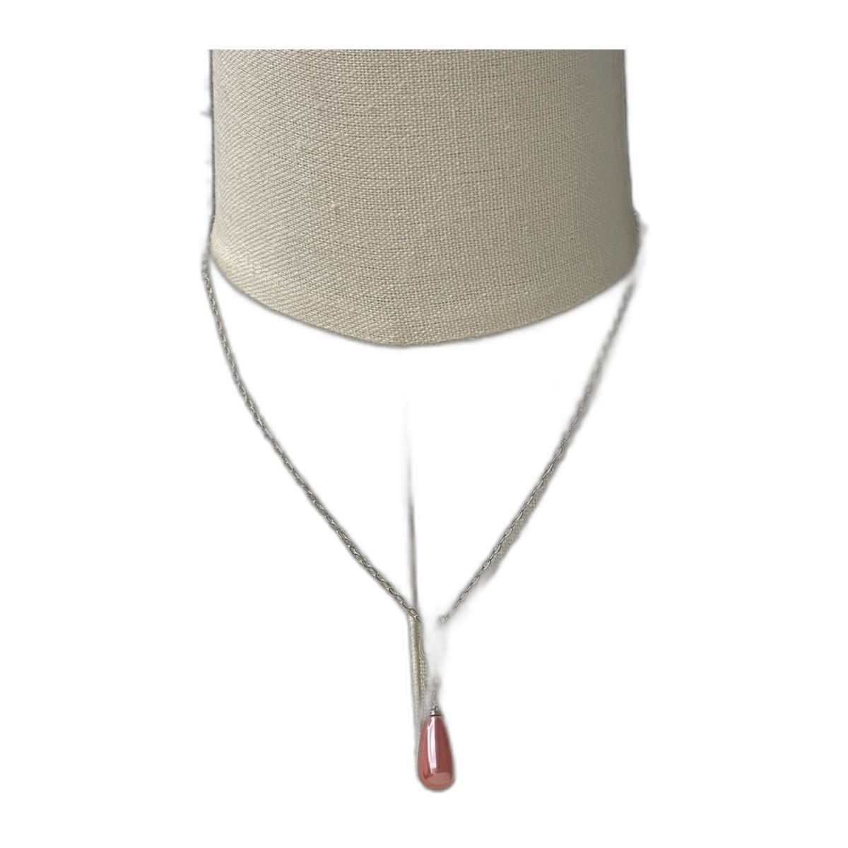 Bvlgari Pink Teardrop Gemstone Pendant Necklace product image