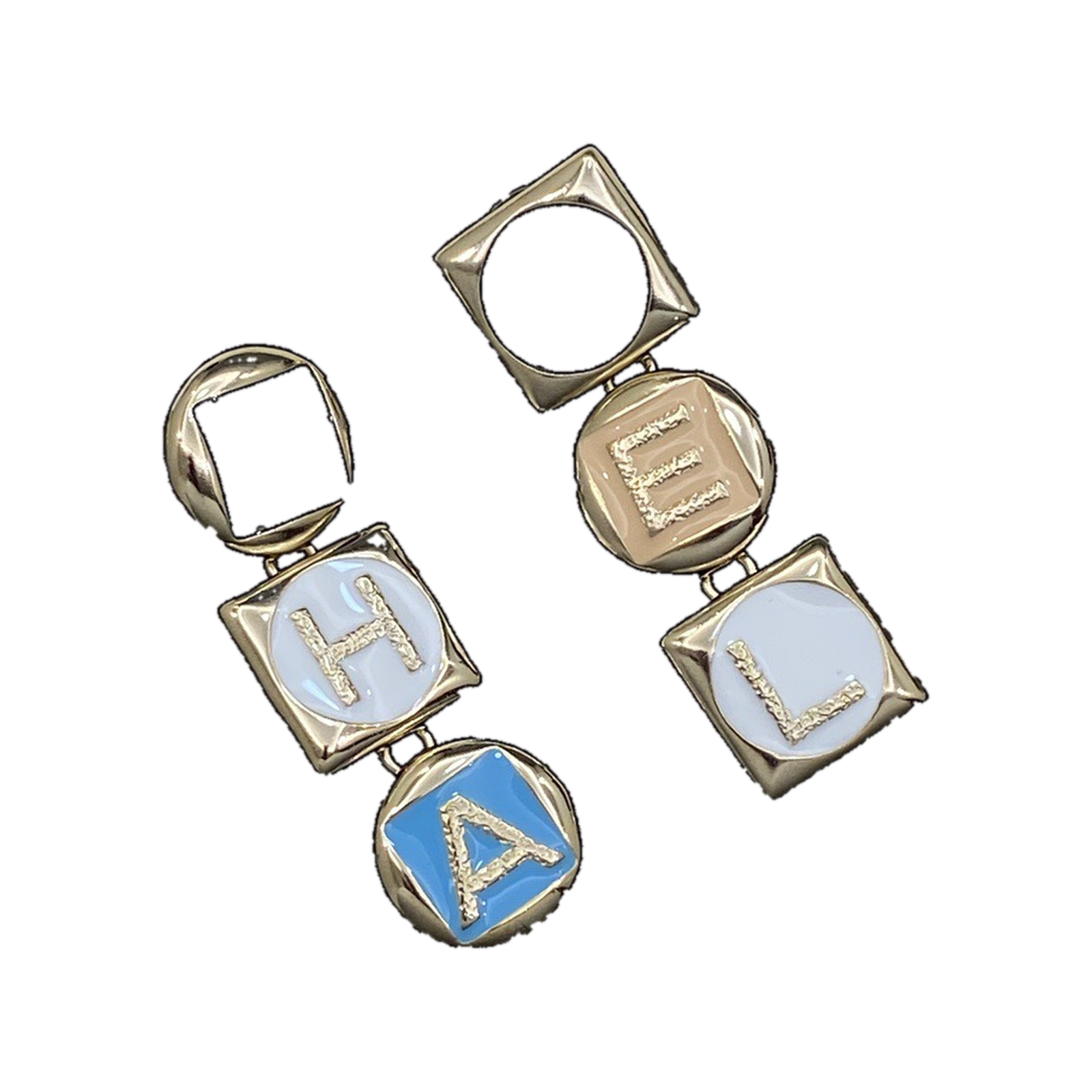 Chanel CHA-NEL Enamel Letter Drop Earrings product image