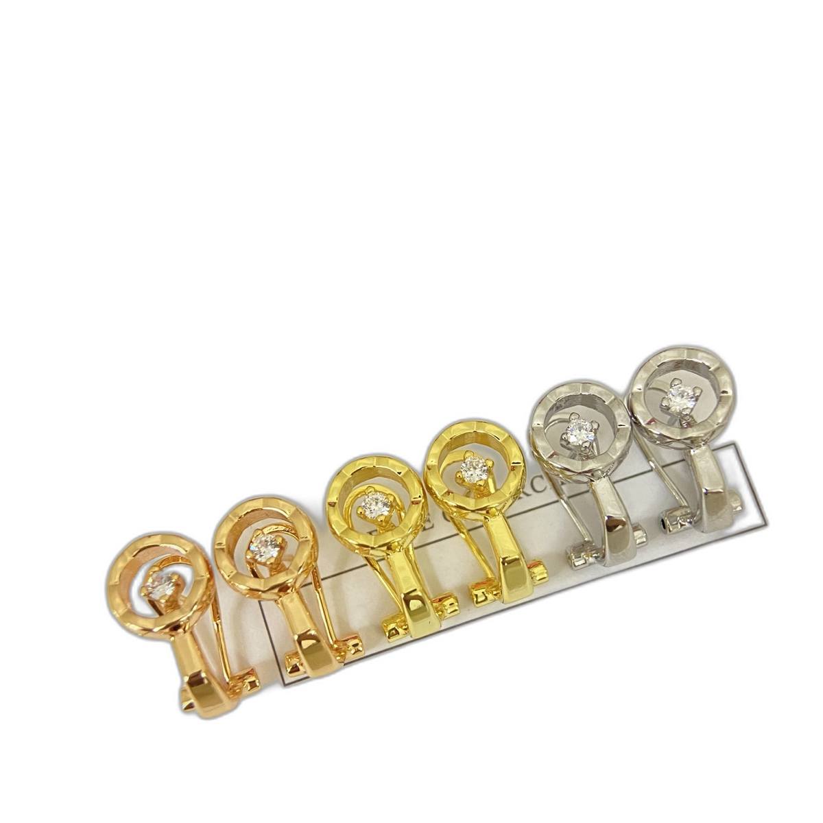 Chanel Crystal CC Logo Hair Clip Set in Gold and Silver Tone product image