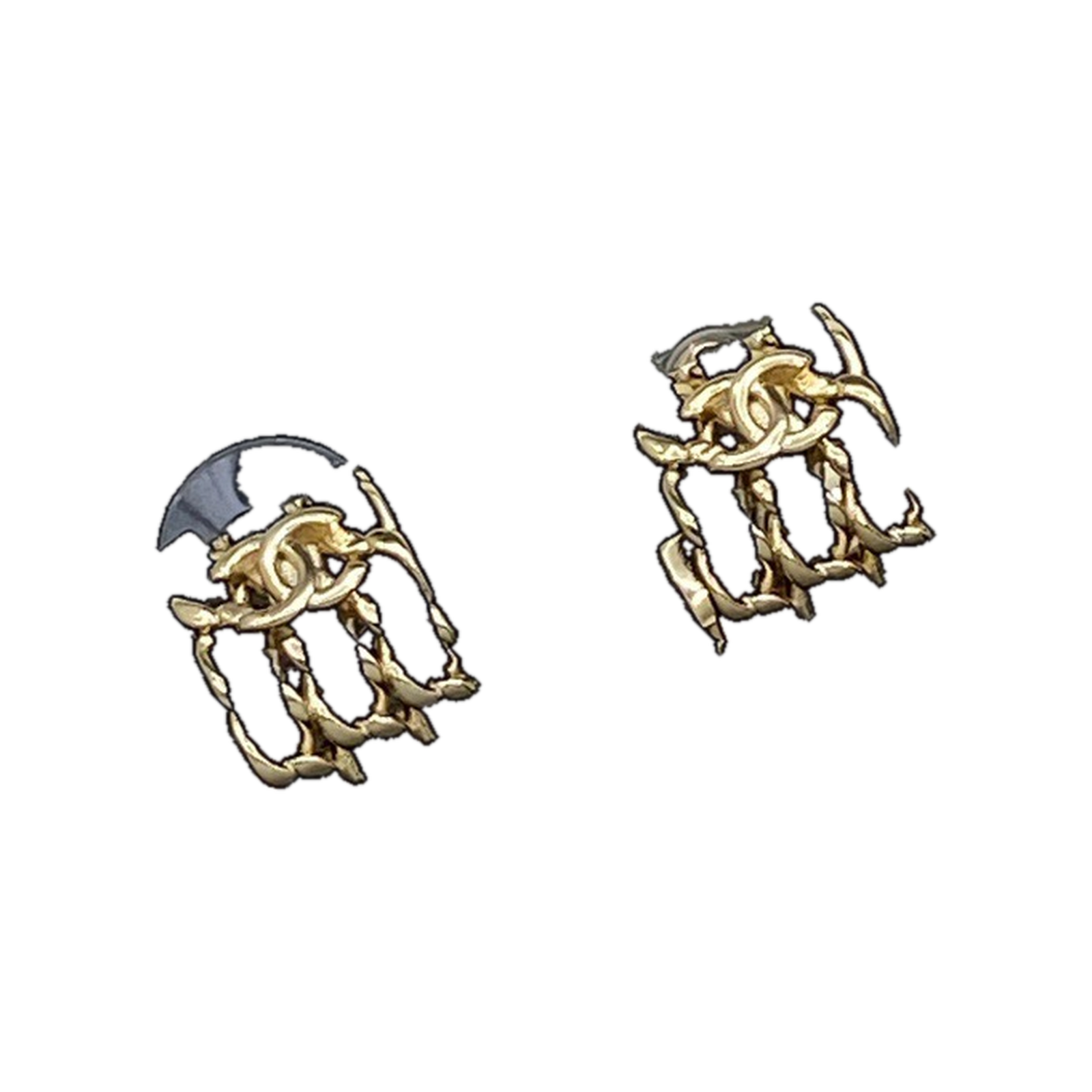 Chanel Interlocking CC Chain Hoop Earrings product image