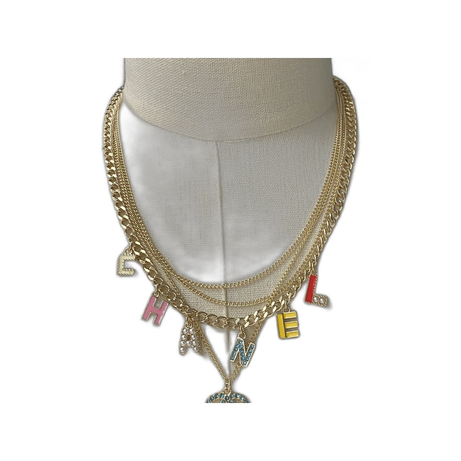 Chanel Multicolor CHANEL Letter Charm Layered Necklace product image