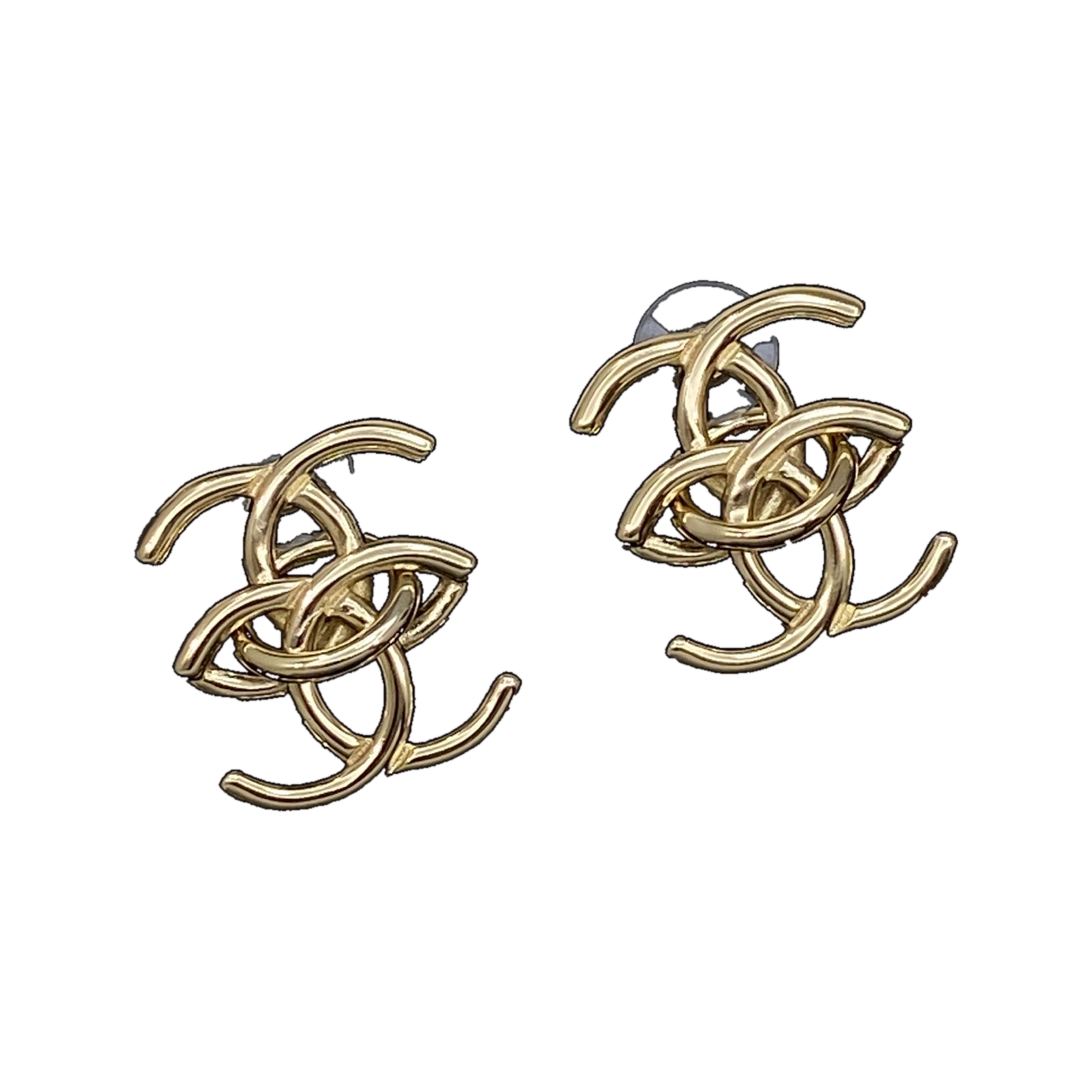 Chanel Triple Interlocking CC Knot Stud Earrings product image