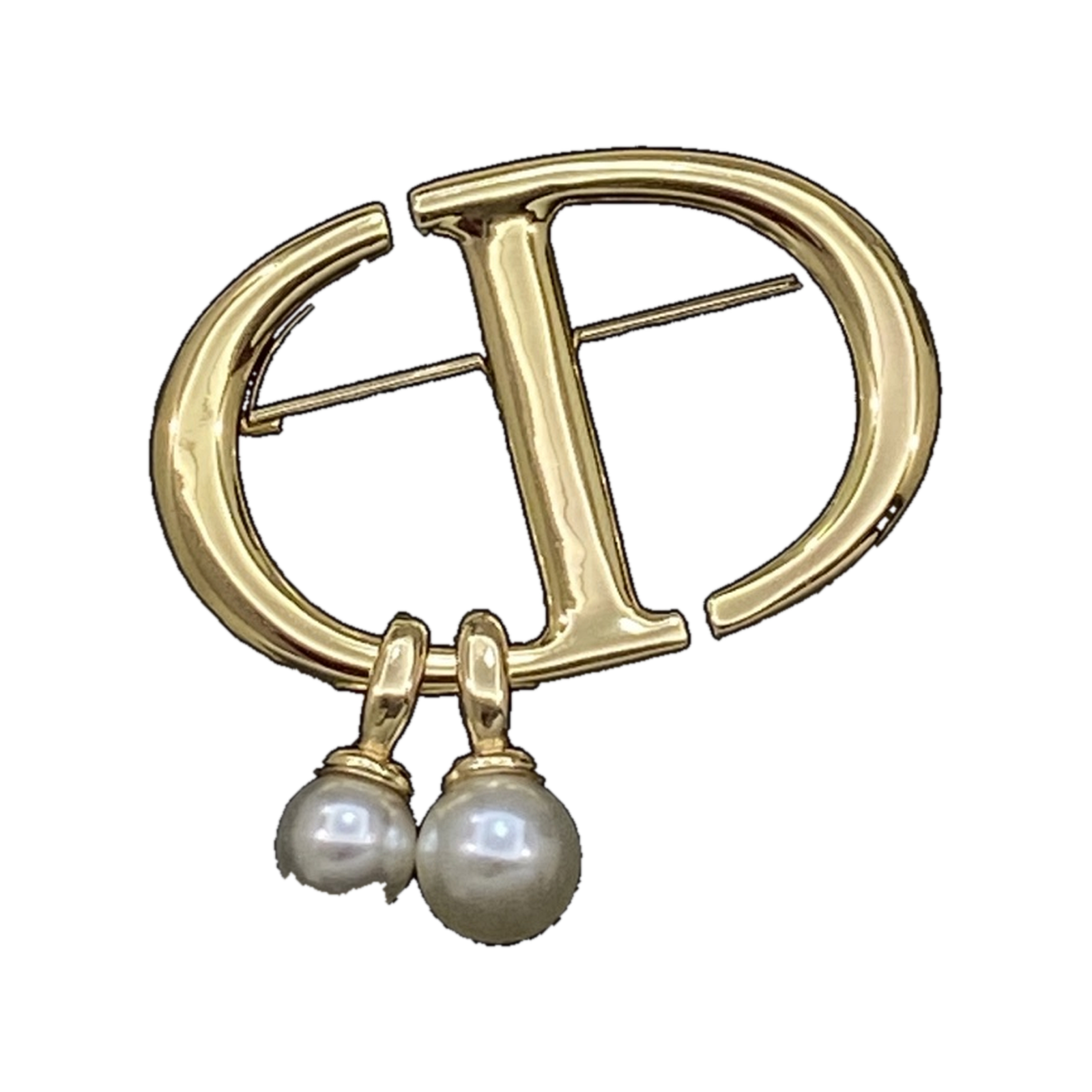 Dior CD Faux Pearl Drop Brooch product image