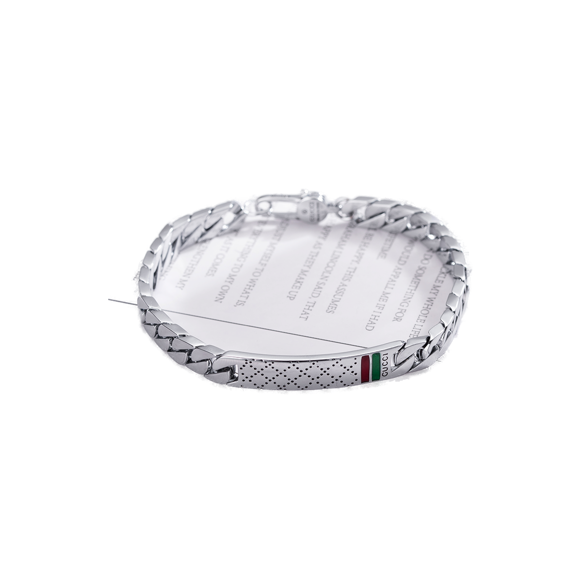 Gucci Bracelet with Web Detail in Sterling Silver 853846 J89L0 8518 product image