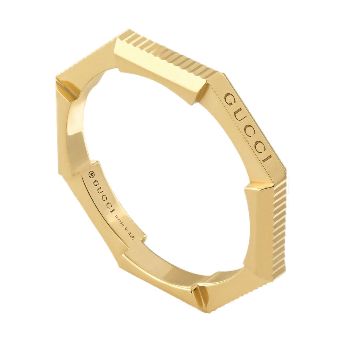 Gucci Link to Love 18K Yellow Gold Mirrored Ring 662194 J8500 8000 product image