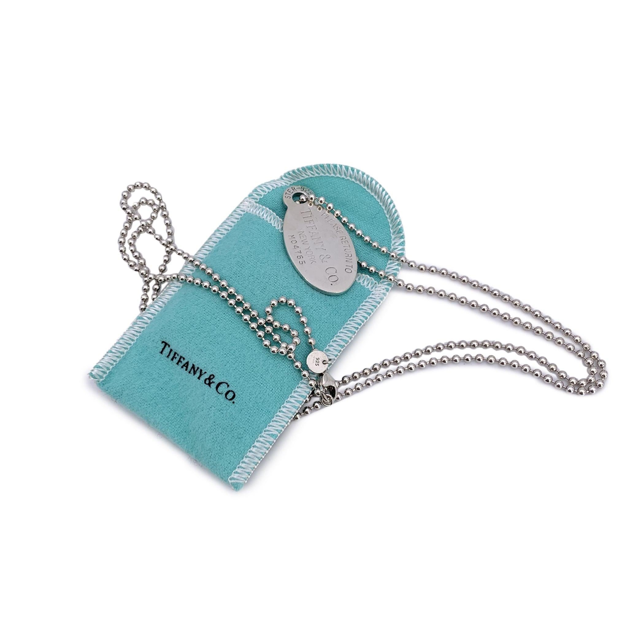 Tiffany & Co. Oval Tag Necklace (Sterling Silver) product image