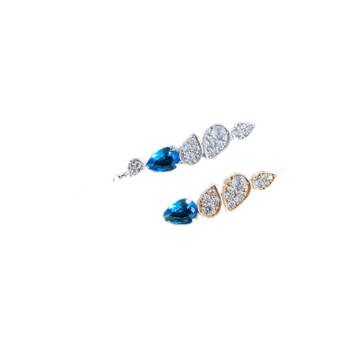 Van Cleef & Arpels Blue Pear-Shaped Gemstone Floral Cluster Bracelet product image