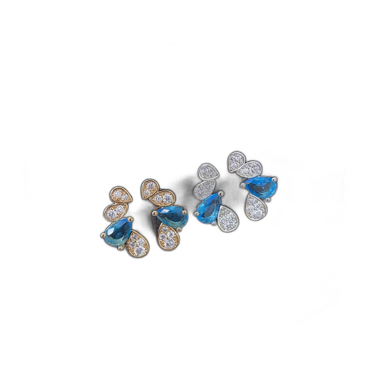 Van Cleef & Arpels Two Butterfly Blue and White Gemstone Earrings product image